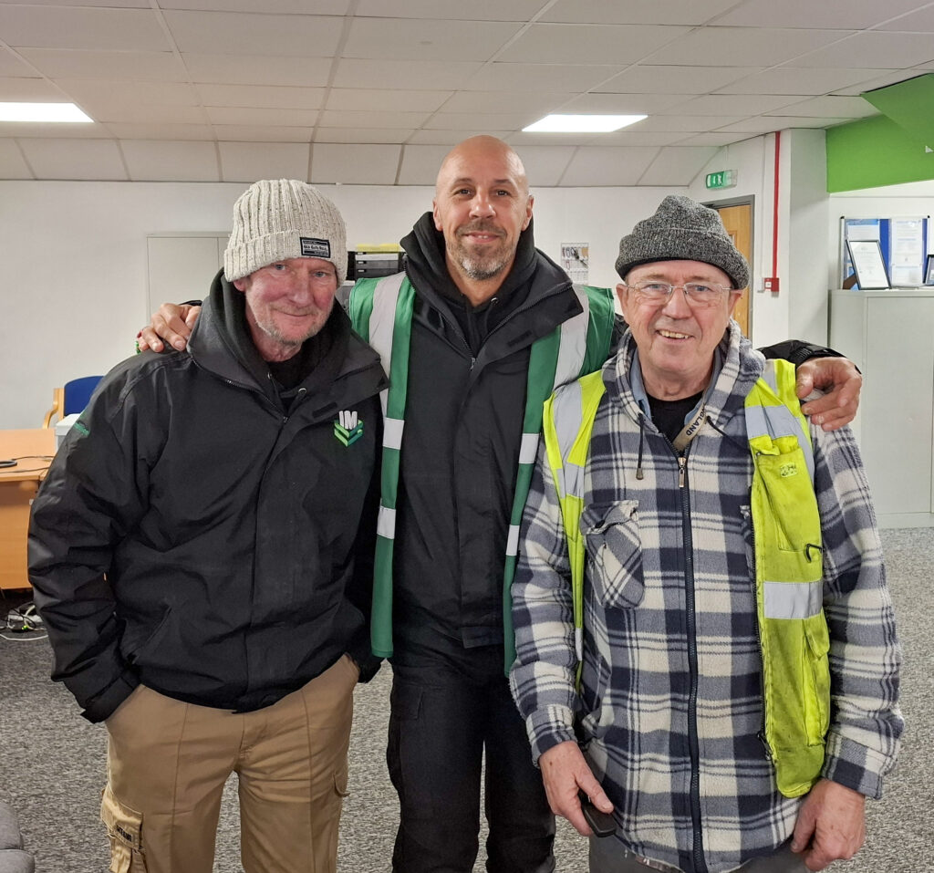IM Export Services production manager and drivers at Redditch premises