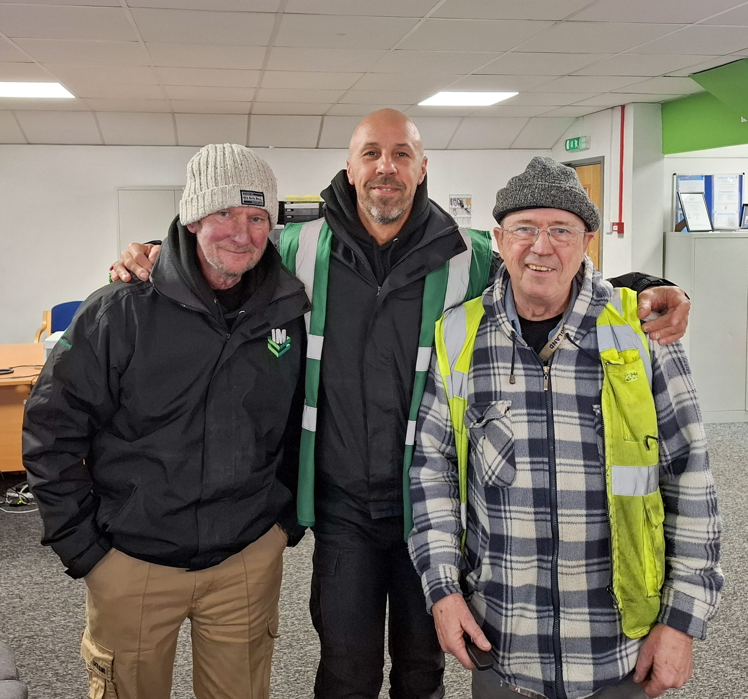 IM Export Services production manager and drivers at Redditch premises