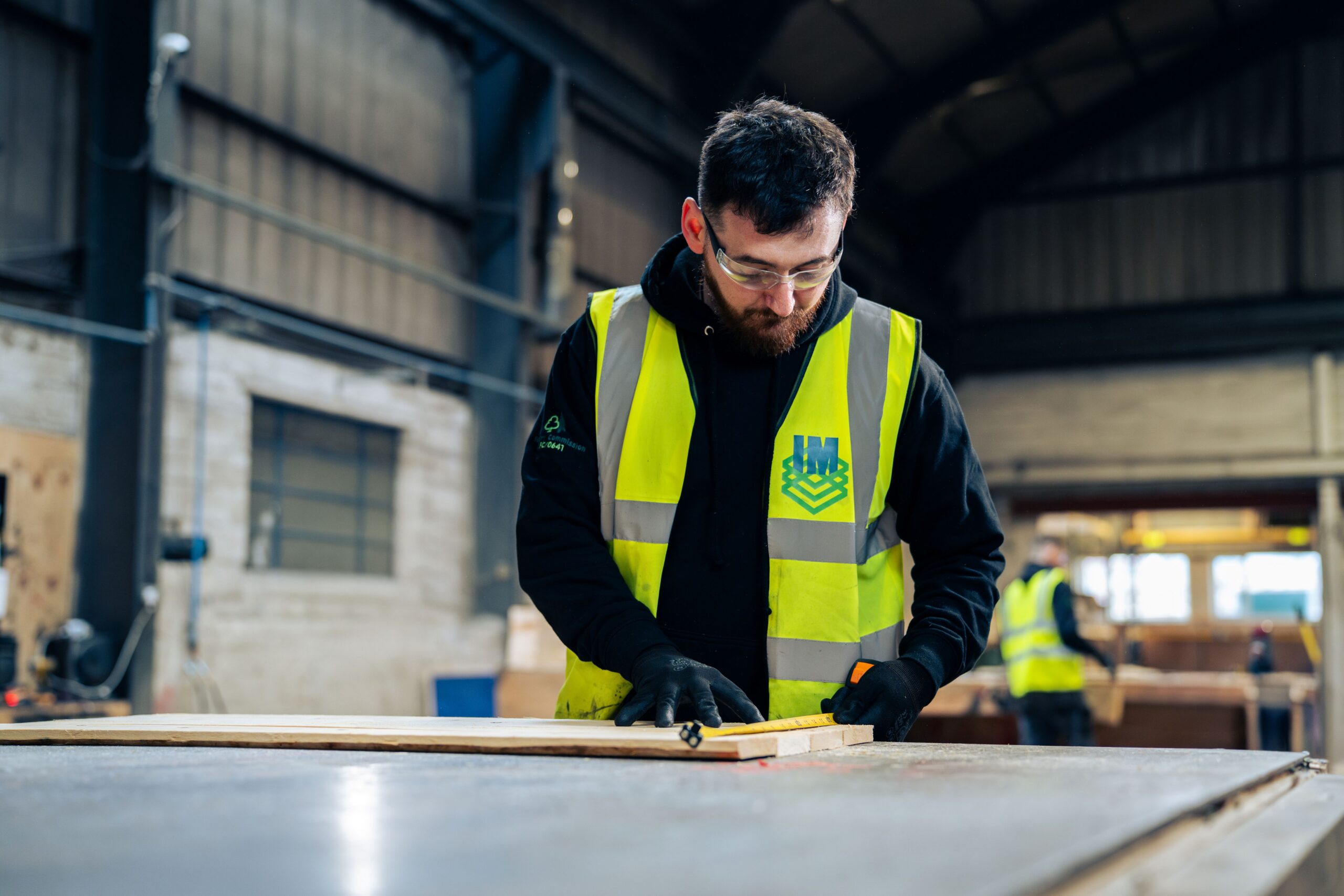 Preparing bespoke timber components used to protect industrial equipment